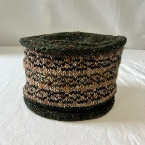 OSFM Vtg Dyed In The Wool Hand Knit Irish Wool Hat Cabincore Heritage Fisherman